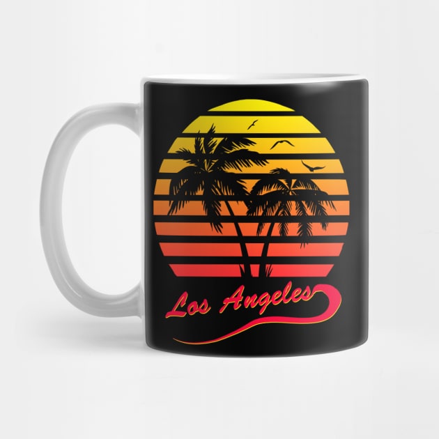 Los Angeles 80s Tropical Sunset by Nerd_art